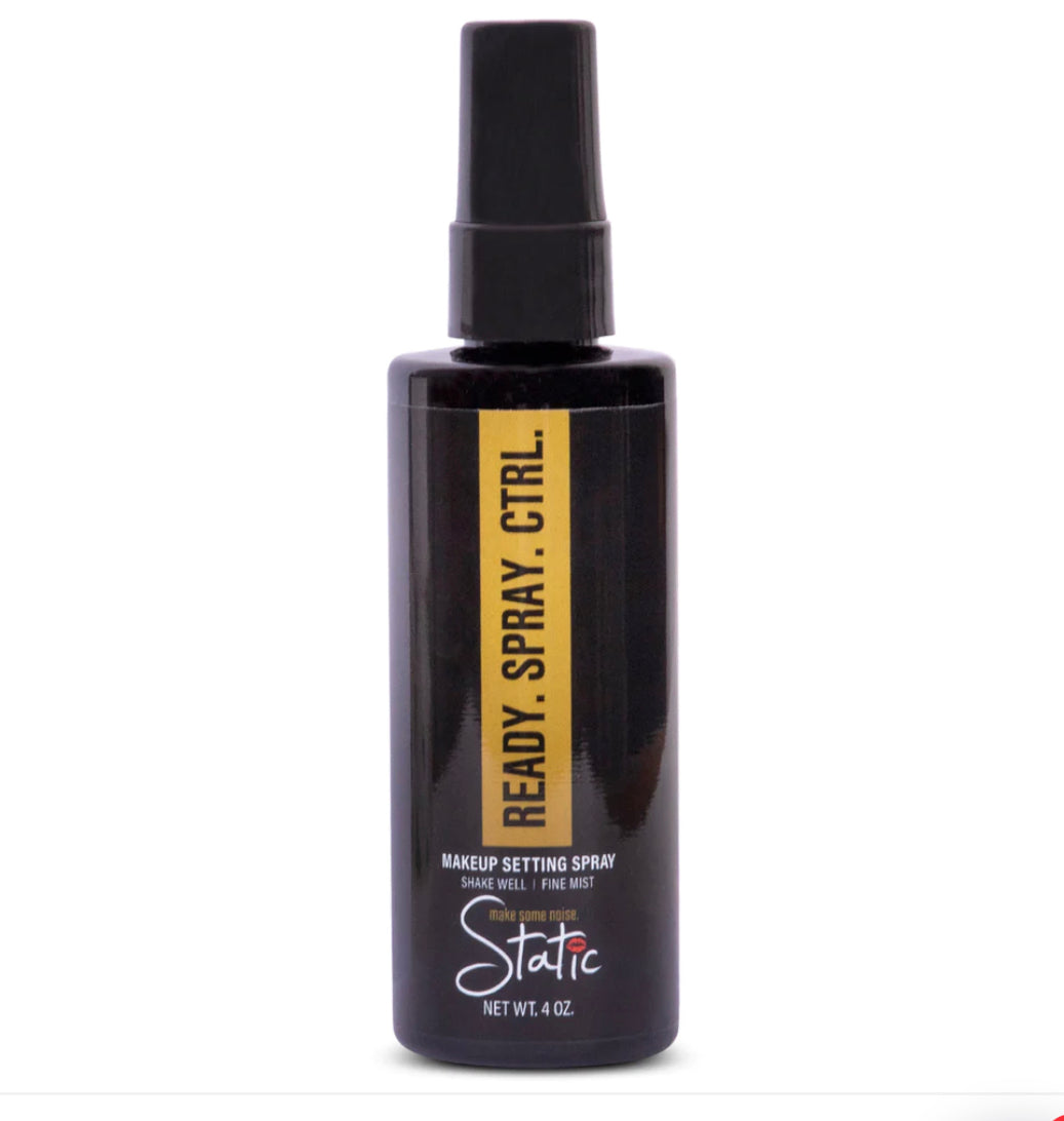 Static Ready. Spray. Control. oil & shine control setting spray KFP