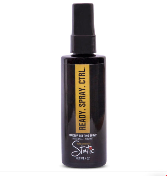 Static Ready. Spray. Control. oil & shine control setting spray KFP